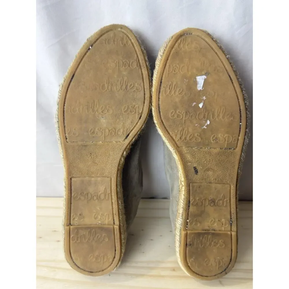 Eric Michael Serena Womens Brown Nubuck Espadrille Platform Shoes Size 39/8.5-9